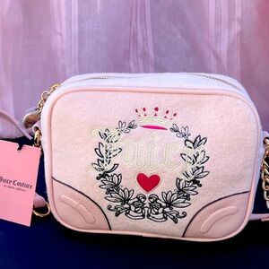 Juicy Couture Blush Pink Embroidered Crossbody Bag